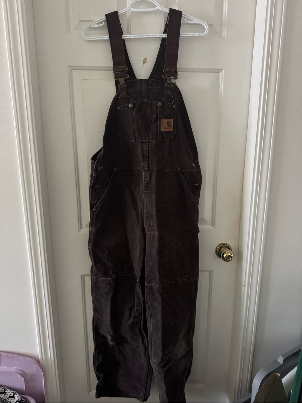 Vintage carhartt brown overalls